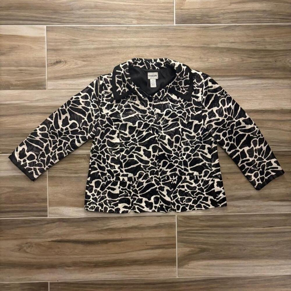Chico’s Cowprint Jacket